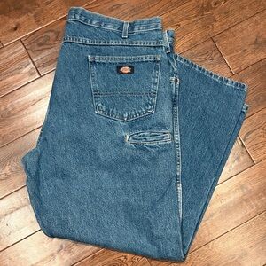 Dickies 40x30 Reinforced Knee Blue Jeans